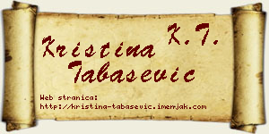 Kristina Tabašević vizit kartica